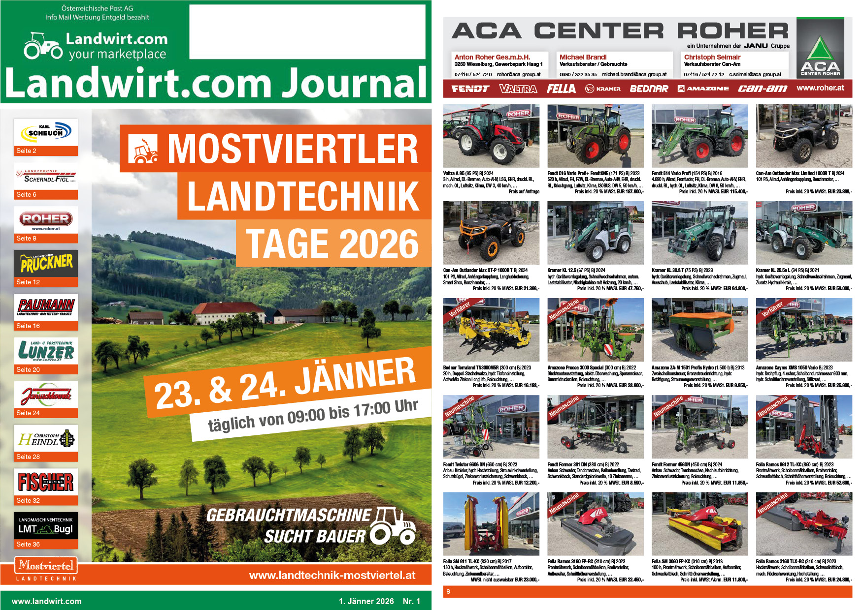 Landwirt.com Journal Sonderthema Mostviertler Landtechnik Tage 2026